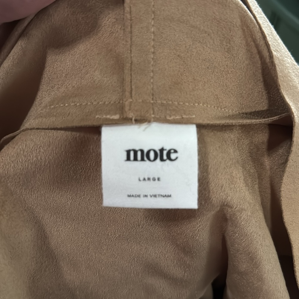 MOTE faux sued woman’s jacket, size large - Picture 4 of 5